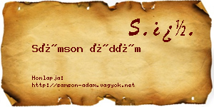 Sámson Ádám névjegykártya