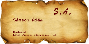 Sámson Ádám névjegykártya