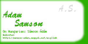 adam samson business card